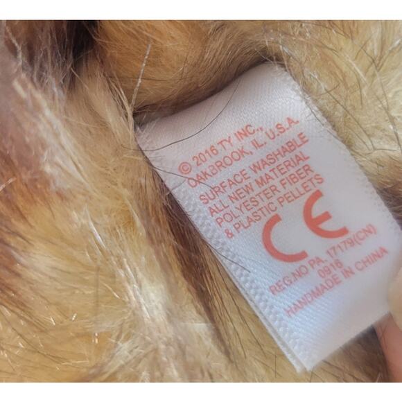 Long Hair Cat Plush Stuffed Animal 13" Laying Brown Realistic Kitty TY Jumbles - Picture 8 of 16